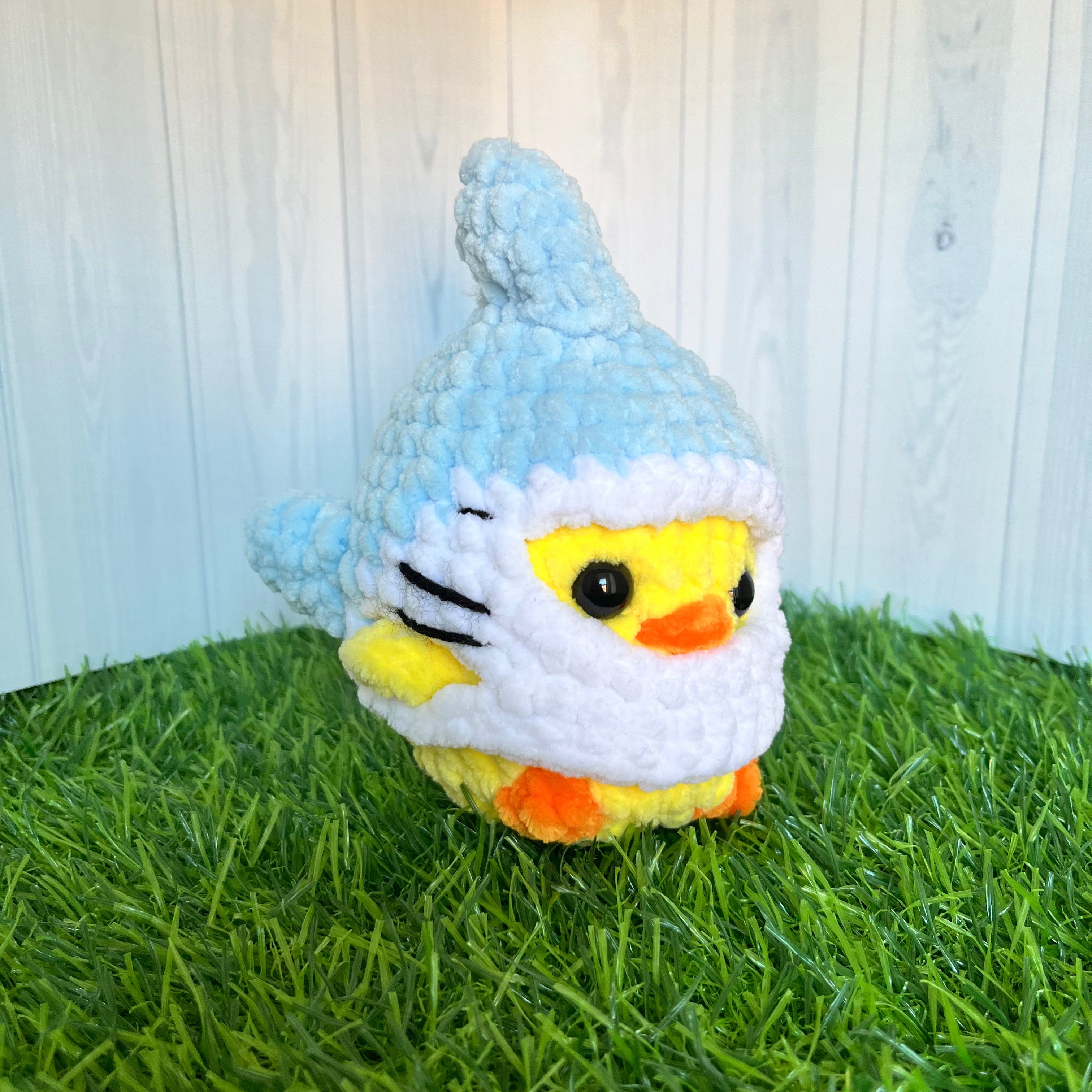 Chick in Shark Outfit
