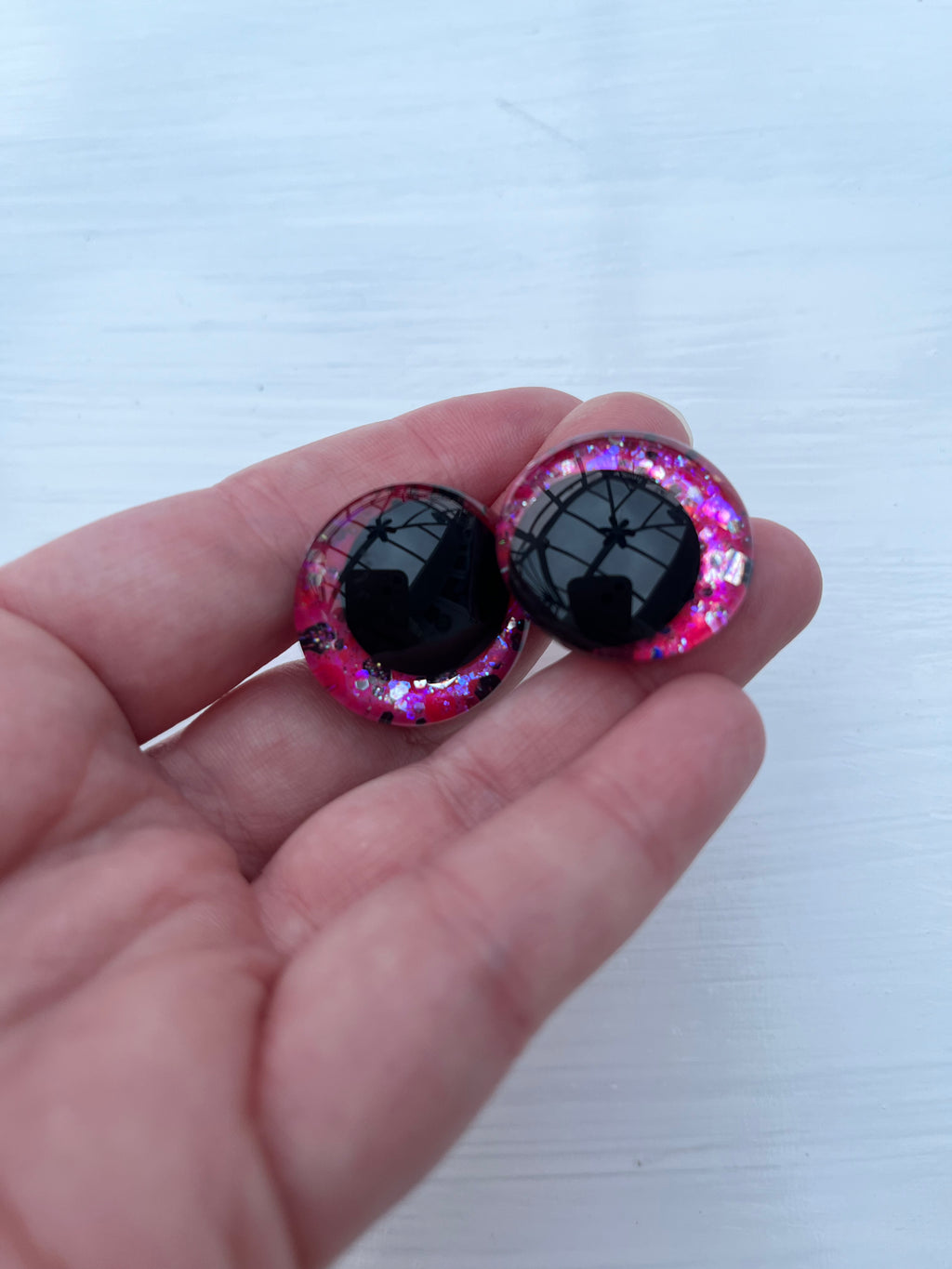 25mm Safety Eyes - Pink Fizz